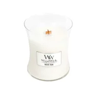 Świece - WoodWick White Teak Świeca średnia 0,65 kg 92039E - miniaturka - grafika 1