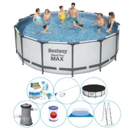 Baseny ogrodowe - Basen Plus Akcesoria - Bestway Steel Pro MAX 427x122 cm Okrągły - miniaturka - grafika 1