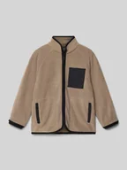 Kurtki i płaszcze dla chłopców - Kurtka polarowa o kroju regular fit z kieszenią na piersi - miniaturka - grafika 1