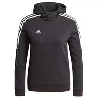 Bluzy sportowe damskie - Bluza adidas Tiro 21 Sweat Hoodie GM7326 - czarna - Adidas - miniaturka - grafika 1