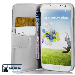 Cadorabo pokrowiec ochronny na Samsung Galaxy S4 w kolorze białym pokrowiec ochronny na telefon komórkowy Book Case Etui Cover - Etui i futerały do telefonów - miniaturka - grafika 1