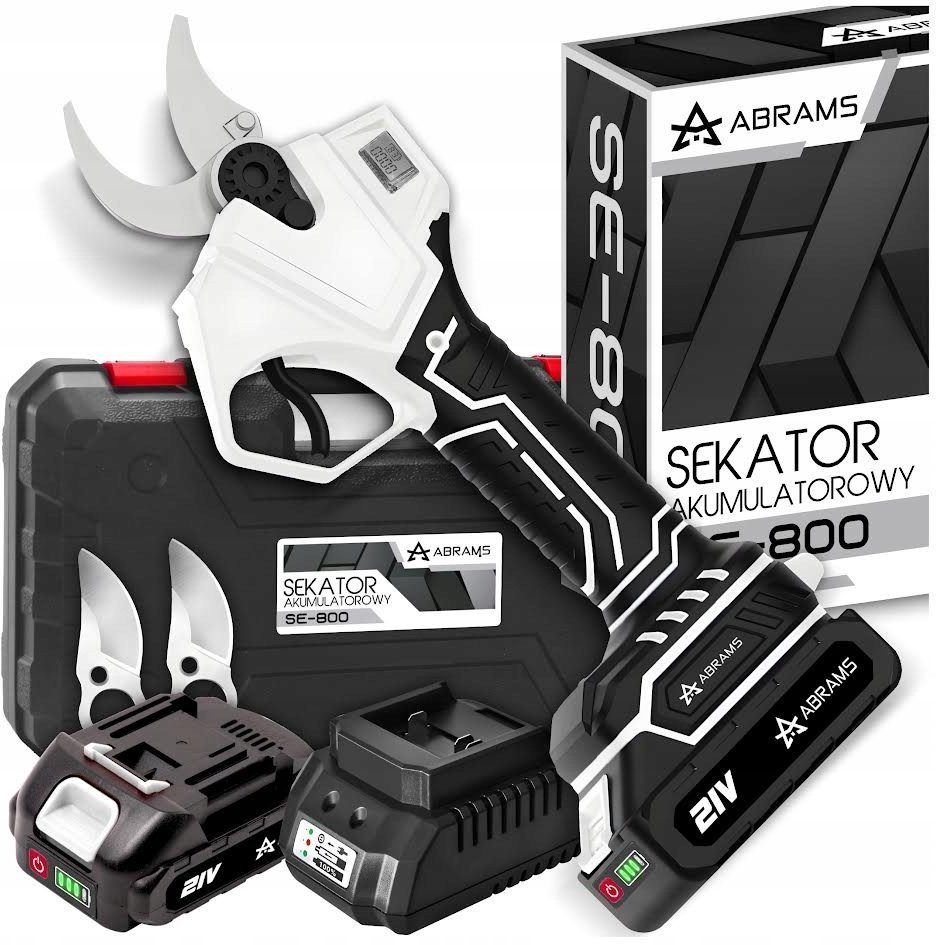 SEKATOR AKUMULATOROWY NOŻYCE DO GAŁĘZI ŻYWOPŁOTU ELEKTRYCZNY OGRODOWY 2 AKU