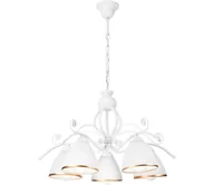 Lampy sufitowe - Żyrandol na łańcuchu RETRO II 5xE27/60W/230V biały - miniaturka - grafika 1