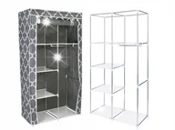 Szafy - SZAFA NA UBRANIA TEKSTYLNA MATERIAŁOWA PÓŁKI WIESZAK GARDEROBA ORGANIZER - miniaturka - grafika 1