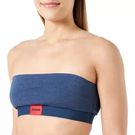 Biustonosze - HUGO Damski biustonosz Bandeau Red Label bez ramiączek, Średni niebieski 421, XS - miniaturka - grafika 1