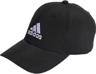 Czapki damskie - adidas Lekka czapka z daszkiem z haftowanym logo, czarny/biały, XL - miniaturka - grafika 1