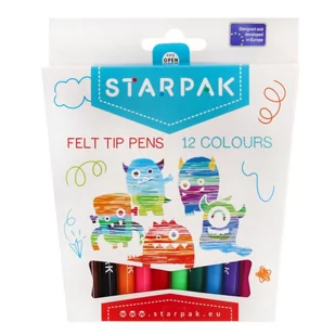 Starpak Pisaki 12kolorów Starpak 472871 - Przybory szkolne - miniaturka - grafika 1