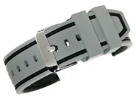 Akcesoria do zegarków - Pasek Silikonowy Szaro-Czarny U14-22-6 - miniaturka - grafika 1