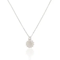 Naszyjniki - Naszyjnik srebrny z kwiatem słonecznika 42 CM - miniaturka - grafika 1