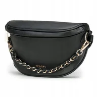 Nerki - Nerka Damska Biodrowa Torebka Saszetka Elegancka Czarna PUCCINI BML065N-1 - miniaturka - grafika 1