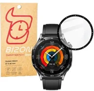 Akcesoria do smartwatchy - Bizon Szkło hybrydowe Glass Watch Edge Hybrid dla Huawei Watch GT 5 46 mm, czarne - miniaturka - grafika 1