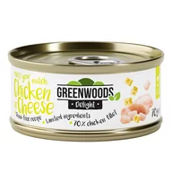 Mokra karma dla kotów - Greenwoods Delight, filet z kurczaka i ser 6 x 70 g - miniaturka - grafika 1