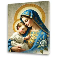 Ikony i obrazy sakralne - Obraz religijny na płótnie Matka Boża z Dzieciątkiem Jezus - miniaturka - grafika 1