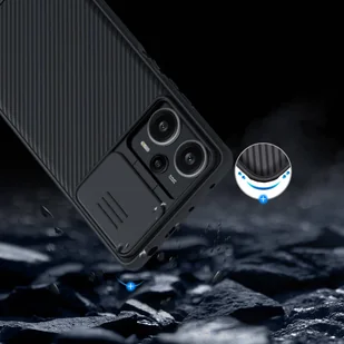 Pancerne etui Xiaomi Redmi Note 12 Turbo / Xiaomi Poco F5 z osłoną na aparat Nillkin CamShield Pro Case - czarne - Etui i futerały do telefonów - miniaturka - grafika 13