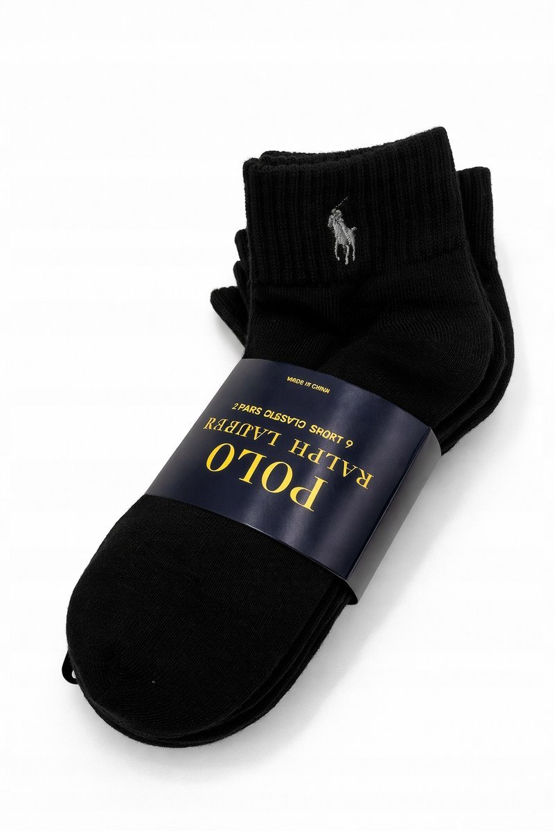 Skarpety POLO RALPH LAUREN rozmiar 36-40 6 par CZARNE (10336)