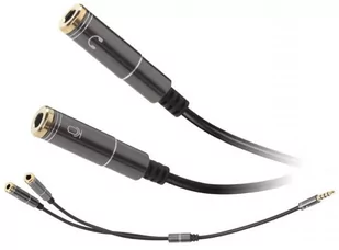 HQ Adapter wt.Jack 3.5 4polowy-2xJack 3.5 stereo - Adaptery i przejściówki - miniaturka - grafika 1