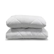 Kołdry - Kołdra puch szwedzki 220 x 200 cm poliester biała - miniaturka - grafika 1