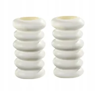 Wazony i flakony - WAZON NOWOCZESNY ZESTAW 2 SZTUK dekoracyjny plastikowy wazony kremowe - miniaturka - grafika 1