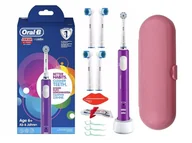 Szczoteczki do zębów dla dzieci - Zestaw Szczoteczka elektryczna ORAL-B Junior fioletowa + dodatki - miniaturka - grafika 1
