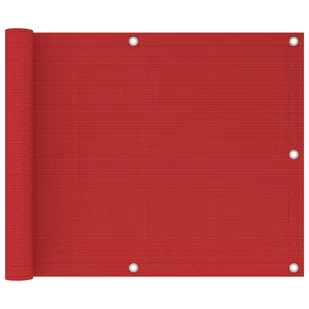 vidaXL Lumarko Parawan balkonowy, czerwony, 75x300 cm, HDPE! 311004 - Markizy - miniaturka - grafika 1