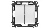 Wyłączniki światła i elektryczne - Legrand Valena Life Przycisk Podwójny przełączny NO/NC - 6 A Aluminium - 752318 - miniaturka - grafika 1