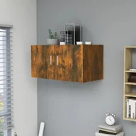 Półki do salonu - Lumarko Szafka ścienna, przydymiony dąb, 80x39x40 cm - miniaturka - grafika 1