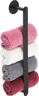 Ręczniki - relaxdays Wieszak na ręczniki bez wiercenia czarny - miniaturka - grafika 1