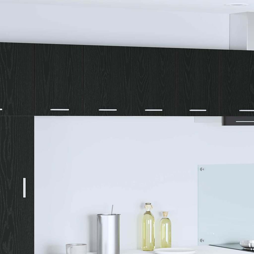 vidaXL vidaXL Szafka wisząca 2 pcs Czarny Dąb i Biały 60 x 31 x 40 cm