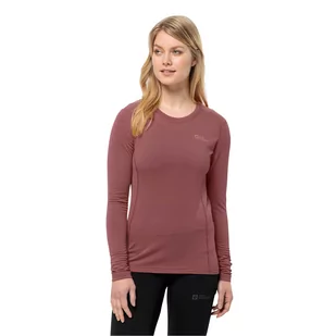 Damska koszulka z długim rękawem Jack Wolfskin INFINITE L/S W apple butter - M - Bielizna sportowa damska - miniaturka - grafika 1