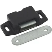 Zawiasy, okucia i inne akcesoria - Zatrzask meblowy magnetyczny czarny 1 - miniaturka - grafika 1