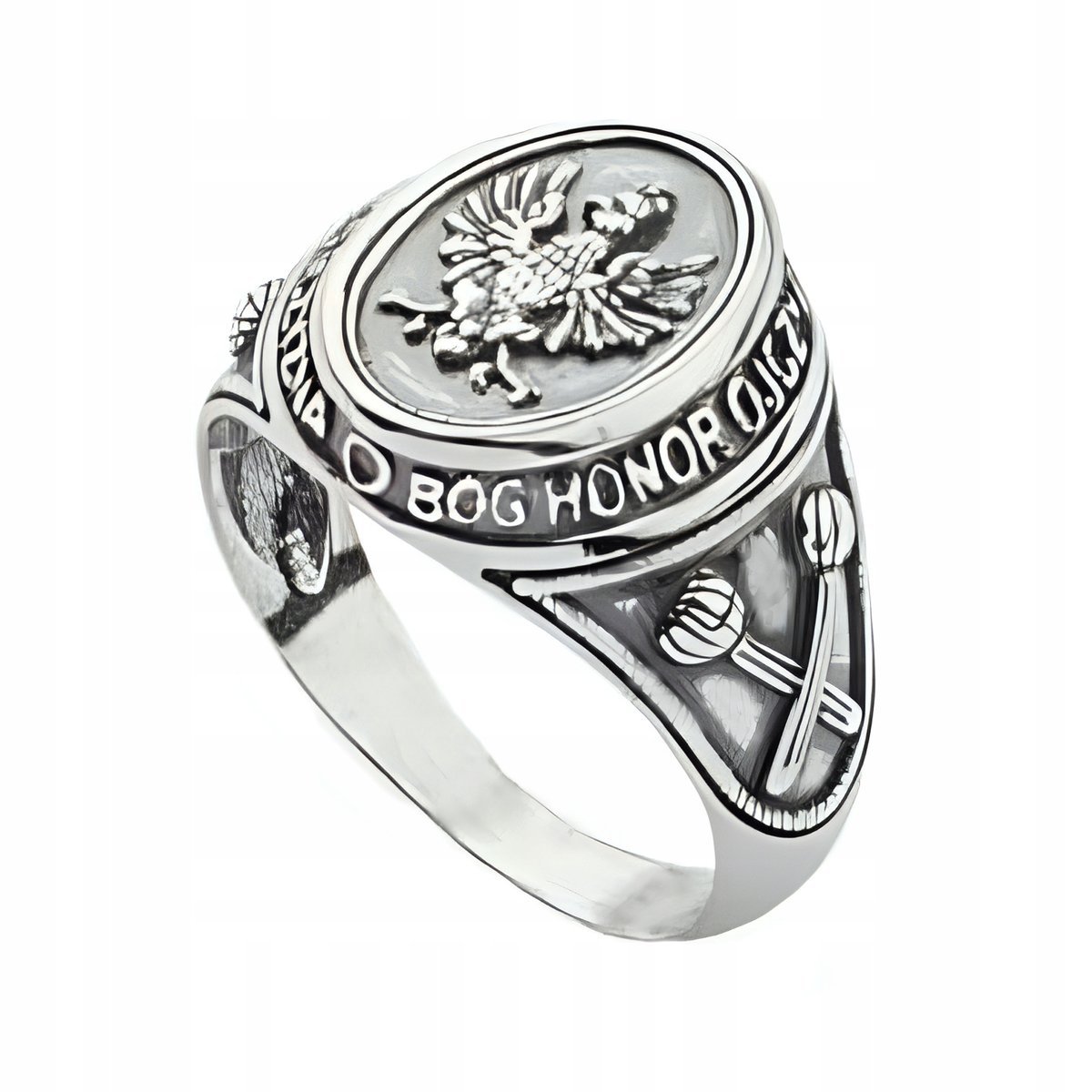 Sygnet Patriotyczny srebro pr. 925 BÓG HONOR OJCZYZNA Buławy r. 23