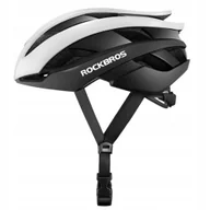 Kaski rowerowe - Rockbros Wytrzymały Mocny Kask Rowerowy Rozmiar M Biało-czarny - miniaturka - grafika 1
