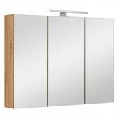 Szafki łazienkowe - Szafka łazienkowa z lustrem oświetleniem lampką led lustrzana wisząca 80 cm - miniaturka - grafika 1