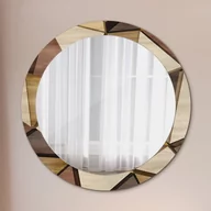 Lustra - Lustro dekoracyjne okrągłe Geometryczne drewno 3d - miniaturka - grafika 1
