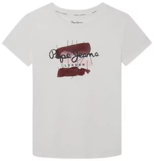 Koszulki i topy damskie - Pepe Jeans Niall Tee T-shirt damski, biały (Off White), 8 Jahre - grafika 1