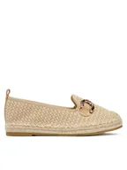 Espadryle damskie - DeeZee Espadryle JSZ0325-1 Beżowy - miniaturka - grafika 1