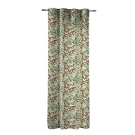 Zasłony - Zasłona z przelotkami Nubenja INSPIRE kwiat zielony z bawełny 200x270cm - miniaturka - grafika 1