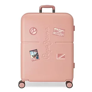 Pepe Jeans Klatka piersiowa średnia walizka różowa 48 x 70 x 28 cm, sztywny ABS, wbudowany zamek TSA, 79 l, 8 podwójnych kółek - Walizki - miniaturka - grafika 1