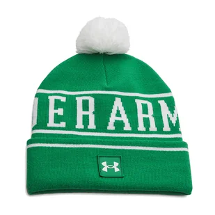 Czapka zimowa Under Armour Halftime Pom Beanie Zielona - Czapki damskie - miniaturka - grafika 1