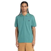Koszulki męskie - polo uomo timberland tb0a2dje - sleeve stretch polo cl61 sea pine - miniaturka - grafika 1