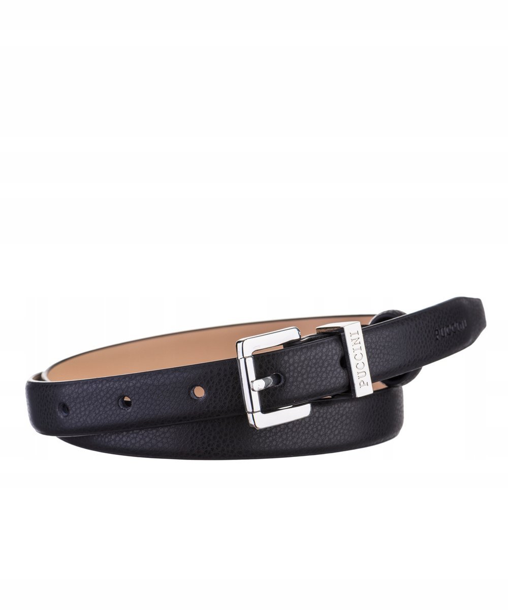 Pasek Damski Do Spodni Skórzany Skóra Naturalna PUCCINI Czarny PAD203L 1