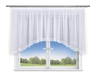 Firany - Firana gotowa 700x180, łuk, woal, gipiura 8cm - miniaturka - grafika 1