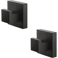 Wieszaki łazienkowe - 32S1-B Czarne wieszaki na ręczniki, 2 sztuki, czarne Haczyki łazienkowe i kuchenne Haczyki łazienkowe Haczyki na ręczniki kuchenne - miniaturka - grafika 1