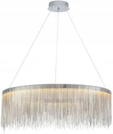 Lampy sufitowe - Lampa Wisząca Led Srebrna Nowoczesna Metal Chain - miniaturka - grafika 1