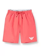 Kąpielówki męskie - Emporio Armani Męskie Logo Band Bermudy Spodenki Strój kąpielowy Męski, Koral, 46 - miniaturka - grafika 1