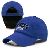 Czapki i chusty sportowe męskie - Czapka z daszkiem KEY WEST bejsbolówka NIEBIESKA bawełniana Pako Jeans - miniaturka - grafika 1