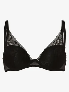 Passionata - Damski biustonosz z fiszbinami wyściełany, czarny - Biustonosze - miniaturka - grafika 1