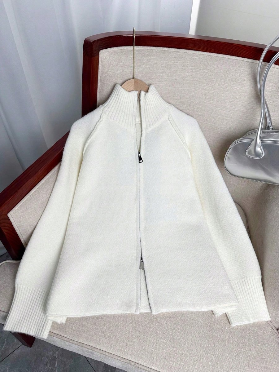 SHEIN BIAŁY SWETER DAMSKI Z GOLFEM I ZAMKIEM W STYLU CASUAL M 11MA