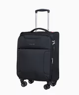 Walizki - PUCCINI Kabinowa czarna walizka z poszerzeniem miękka - miniaturka - grafika 1