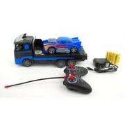 Zabawki zdalnie sterowane - Samochód ciężarówka laweta na radio + auto 130-1326910 Dromader - miniaturka - grafika 1